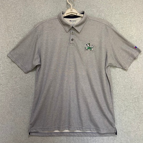 Champion Other - Notre Dame Fighting Irish Champion Mens XL Polo Shirt Gray Embroidered Logo NCAA